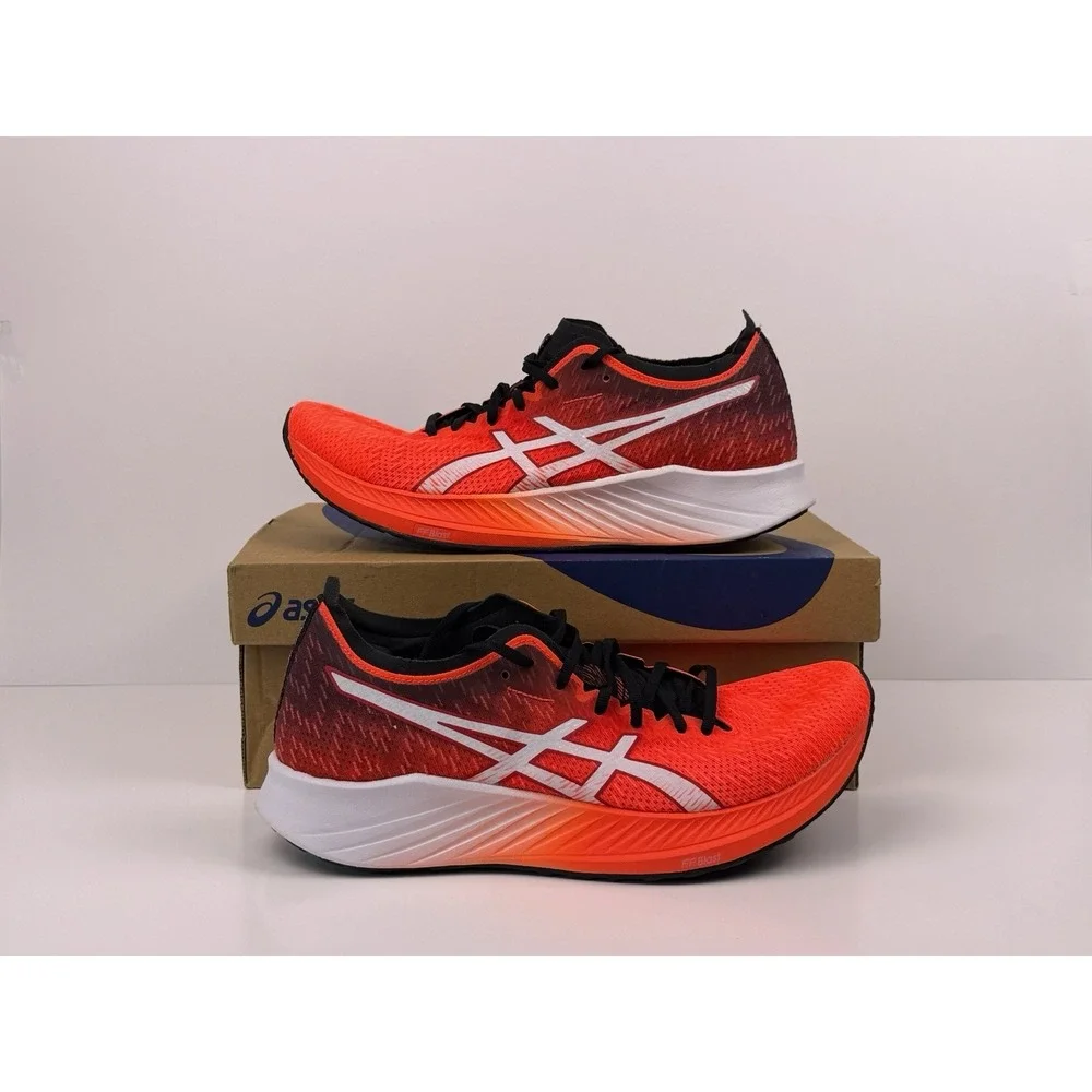 Asics Magic Speed Running Shoes Women's Size 10 Sunrise Red/White 1012A895-600